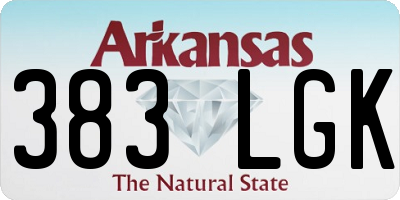 AR license plate 383LGK