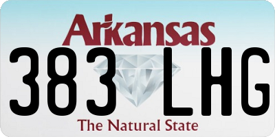 AR license plate 383LHG