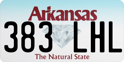AR license plate 383LHL