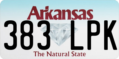 AR license plate 383LPK