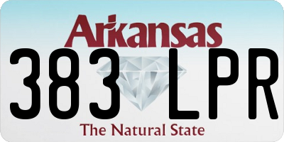 AR license plate 383LPR