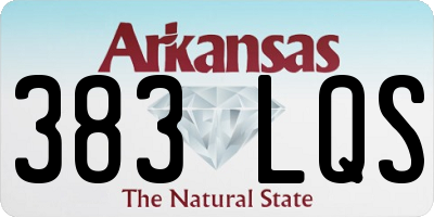 AR license plate 383LQS
