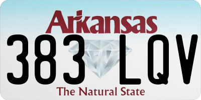 AR license plate 383LQV