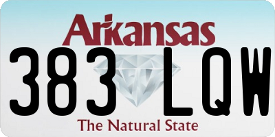 AR license plate 383LQW