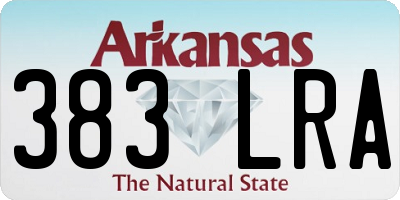 AR license plate 383LRA