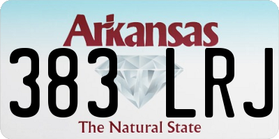 AR license plate 383LRJ