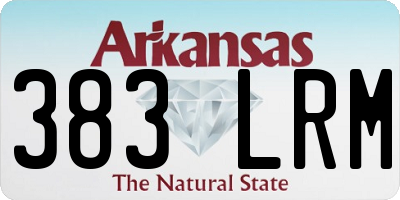 AR license plate 383LRM
