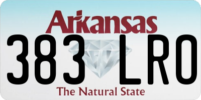 AR license plate 383LRO