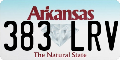 AR license plate 383LRV