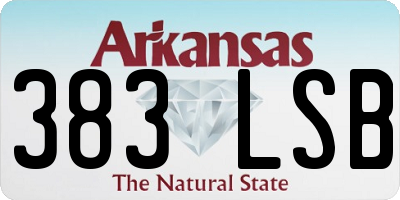 AR license plate 383LSB
