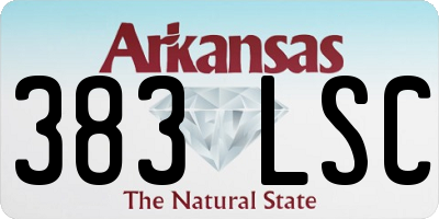 AR license plate 383LSC