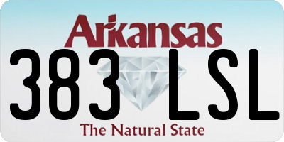 AR license plate 383LSL