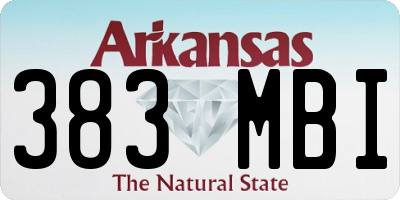 AR license plate 383MBI