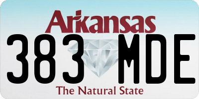 AR license plate 383MDE