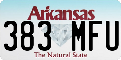 AR license plate 383MFU