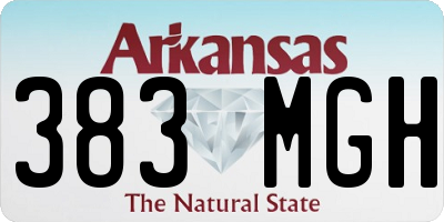 AR license plate 383MGH
