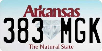 AR license plate 383MGK