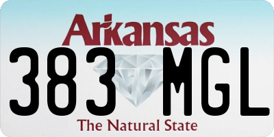 AR license plate 383MGL