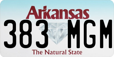 AR license plate 383MGM