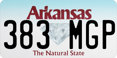 AR license plate 383MGP