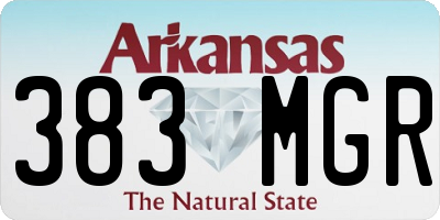 AR license plate 383MGR