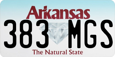 AR license plate 383MGS