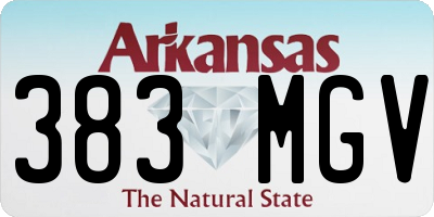 AR license plate 383MGV