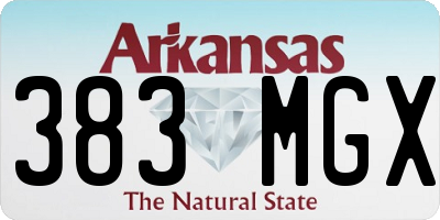 AR license plate 383MGX