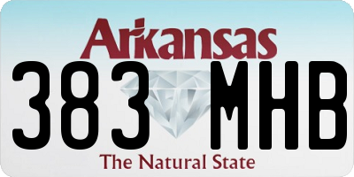 AR license plate 383MHB