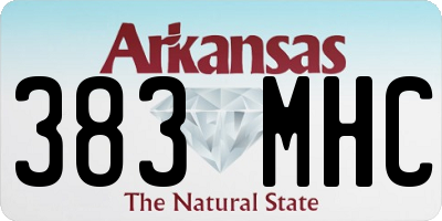AR license plate 383MHC
