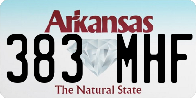 AR license plate 383MHF