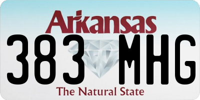 AR license plate 383MHG