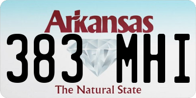 AR license plate 383MHI