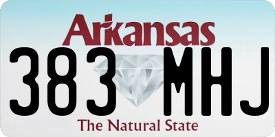 AR license plate 383MHJ