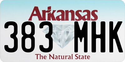AR license plate 383MHK