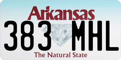 AR license plate 383MHL