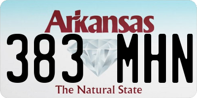 AR license plate 383MHN