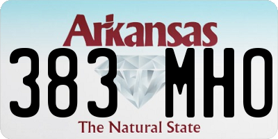 AR license plate 383MHO