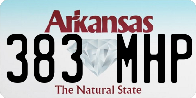 AR license plate 383MHP