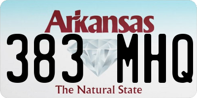 AR license plate 383MHQ