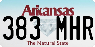 AR license plate 383MHR