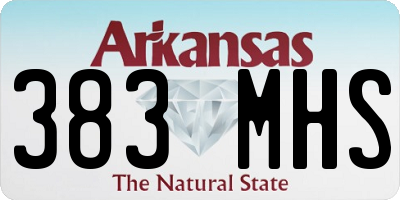 AR license plate 383MHS