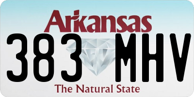 AR license plate 383MHV