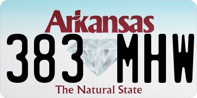 AR license plate 383MHW