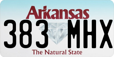 AR license plate 383MHX