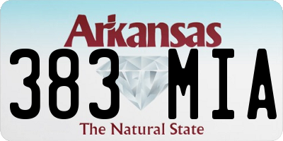 AR license plate 383MIA