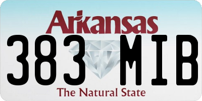 AR license plate 383MIB