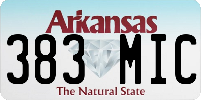 AR license plate 383MIC