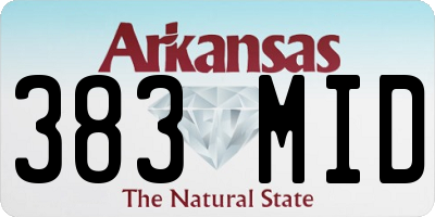 AR license plate 383MID