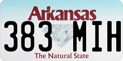 AR license plate 383MIH